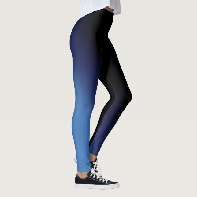 Blue and Black Gradient Leggings (Right)