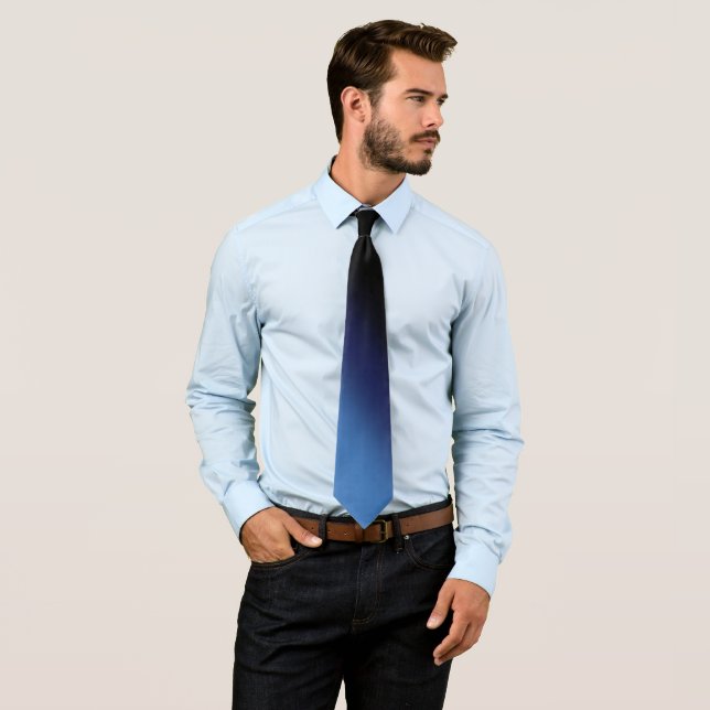 Blue and Black Gradient Tie (In Situ)
