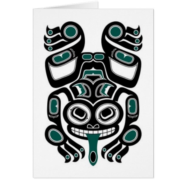 Blue and Black Haida Spirit Tree Frog (Front)