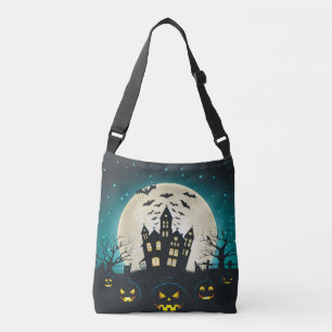 Blue and Black Halloween Crossbody Bag