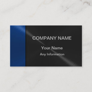 Blue and Black Luxury Metallic Business Card