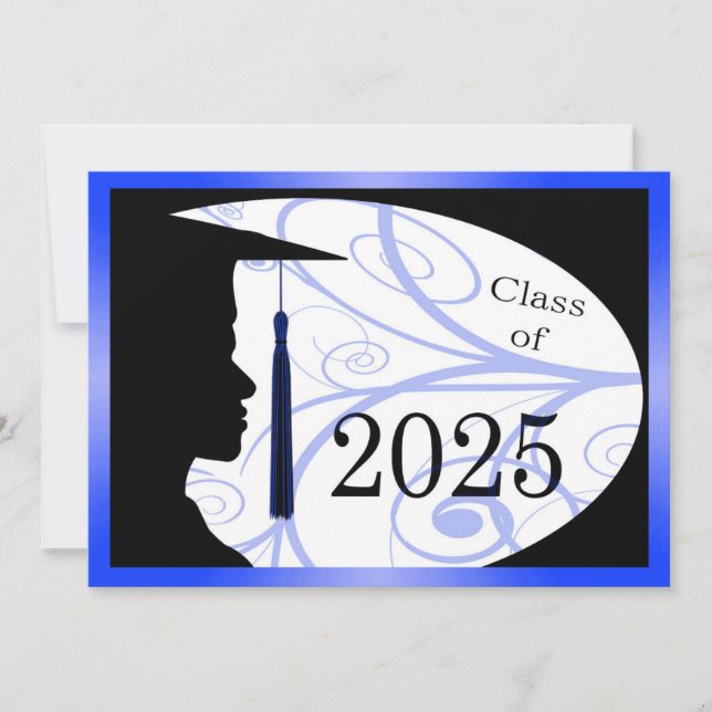 Blue and Black Man Silhouette 2025 Card (Front)
