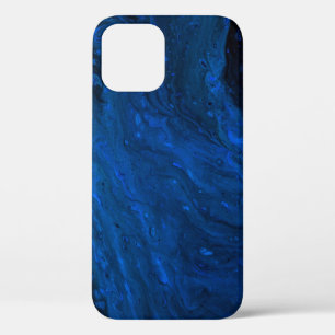 Blue and black painting iPhone 12 case