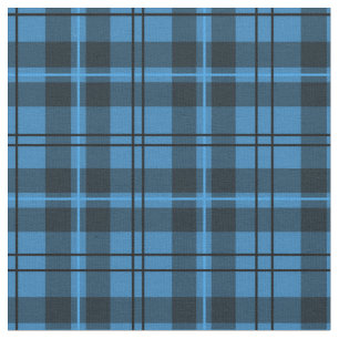 Blue and Black Plaid Pattern Fabric