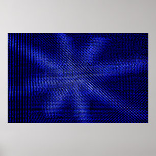 Blue and black plaid textile poster