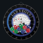 Blue and Black Poker Dart Board<br><div class="desc">Blue and Black Vegas Poker Dart Board. 📌99% of my designs in my store are done in layers. This makes it easy for you to resize and move the graphics and text around so that it will fit each product perfectly. You can also "TRANSFER DESIGN" on other Zazzle products and...</div>