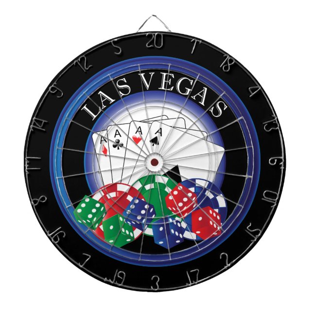 Blue and Black Poker Dart Board (Front)