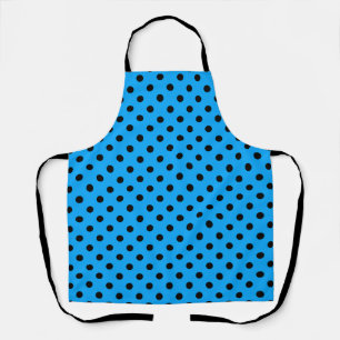 Blue and Black Polka Dots Apron