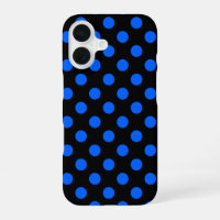 Blue and black polka dots