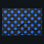 Blue and black polka dots tea towel<br><div class="desc">Blue and black polka dots</div>