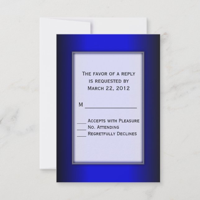 Blue and Black RSVP Card (Front)