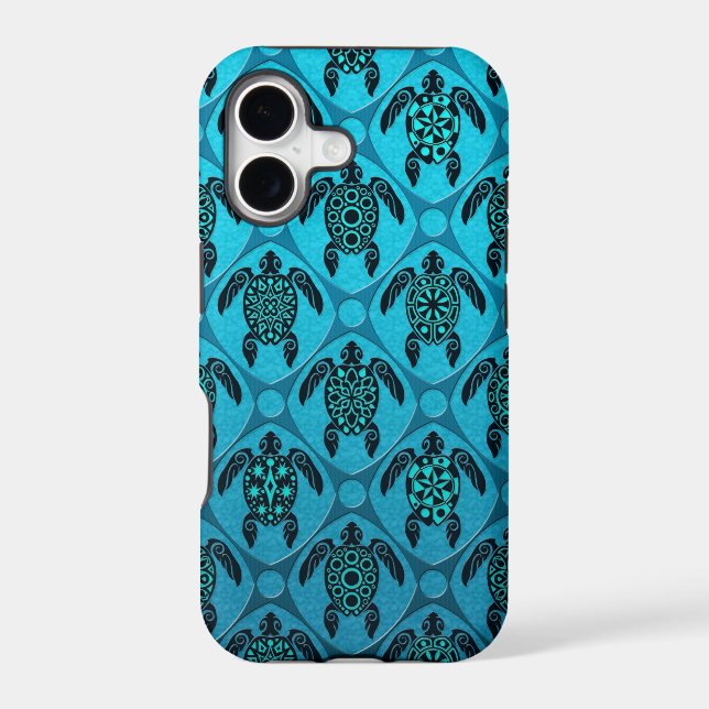 Blue and Black Sea Turtle Pattern (Back)