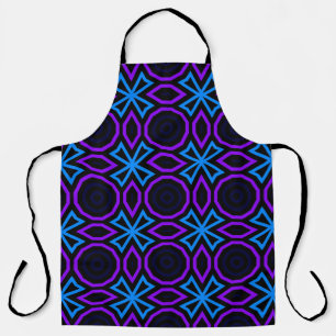 Blue and black seamless pattern with simple geomet apron