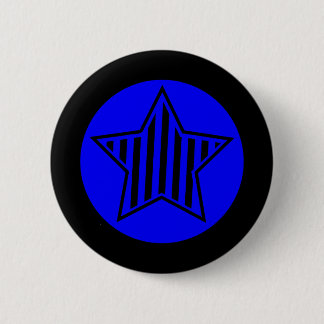 Blue and Black Star Button