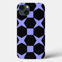 BLUE AND BLACK STARS AND HEXAGONS DESIGN