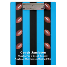 Blue and Black Stripe, Football Coach, Name