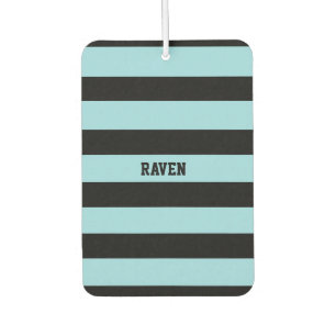 blue and black stripes car air freshener