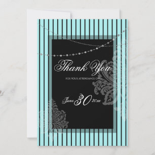 Blue and black stripes Invitation
