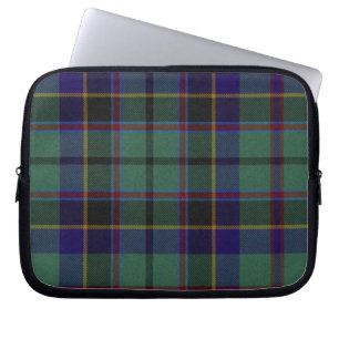 Blue and Black Tartan Plaid Laptop Cover