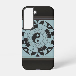 Blue And Black Yin Yang Symbol Samsung Galaxy Case