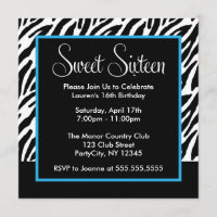 Blue and Black Zebra Print