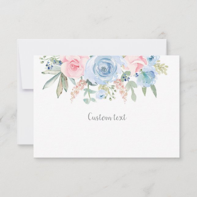 Blue and blush custom card (Front)