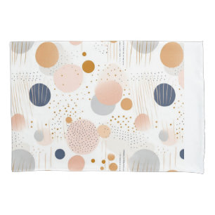 Blue and Brown Abstract Colour DesignFleece Blanke Pillowcase