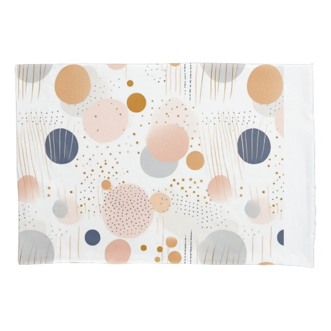 Blue and Brown Abstract Colour DesignFleece Blanke Pillowcase (Front)