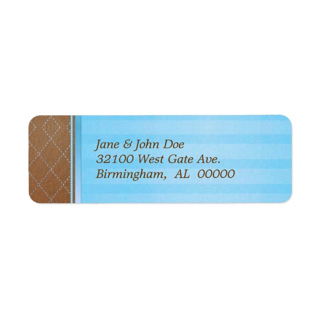Blue and Brown Address Labels (Front)