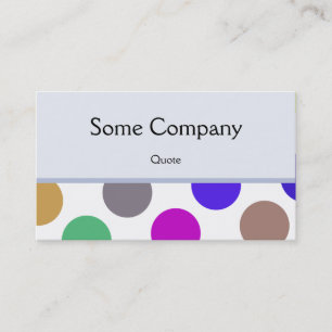 Blue And Brown Colourful Dots Business Card