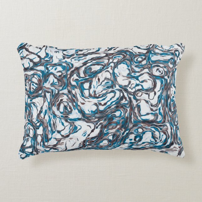 Blue and Brown  Decorative Cushion (Front)