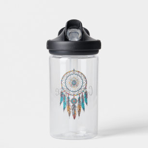 Blue and Brown Dreamcatcher   Sweet Dreams Water Bottle