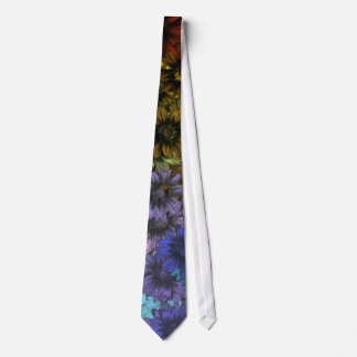 Blue and brown floral tie