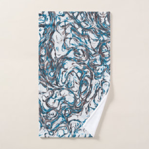 Blue and Brown Hand Towel