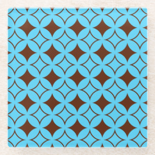 Blue and brown shippo glass coaster