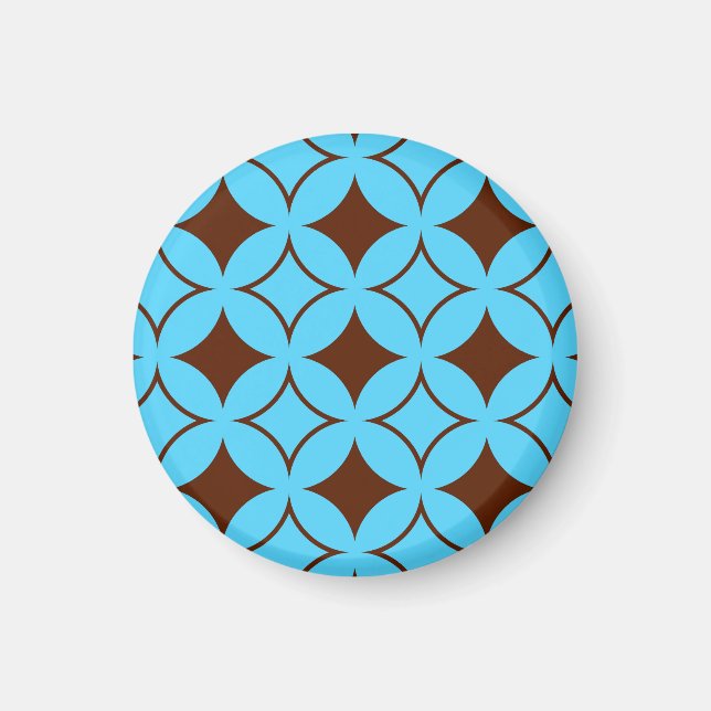 Blue and brown shippo magnet (Front)