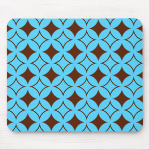 Blue and brown shippo mouse pad