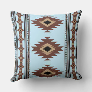 Blue And Brown Southwestern Style Cushion