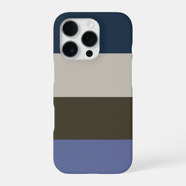 Blue and Brown  Stripes Pattern  iPhone Case (Back)