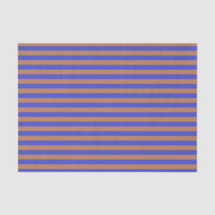 Blue and Brown Stripes Tissue Paper