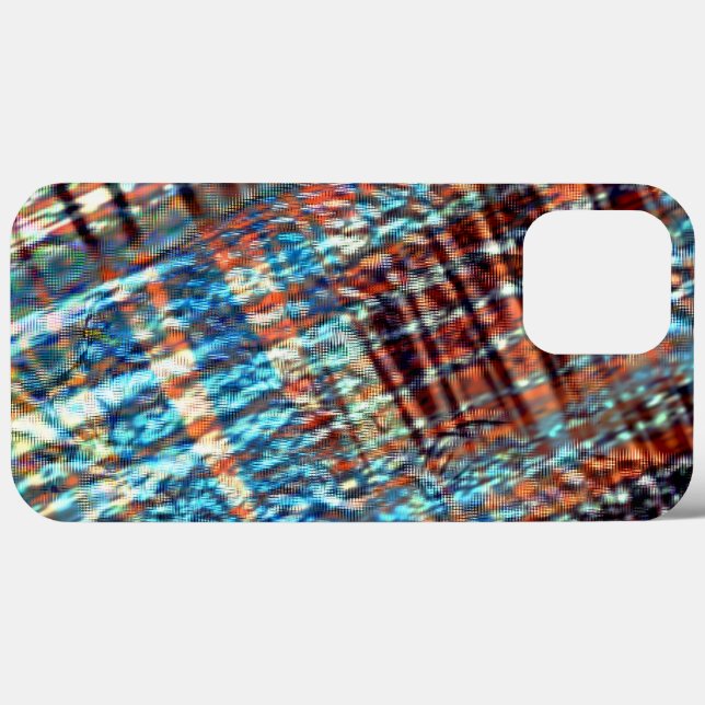 Blue and brown strokes rustically crossed in silky Case-Mate iPhone case (Back (Horizontal))
