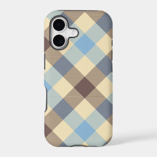 Blue And Brown Tartan plaid