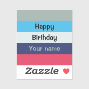 Blue And Burgundy Happy Birthday