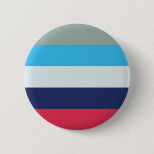 Blue And Burgundy Stripes 6 Cm Round Badge