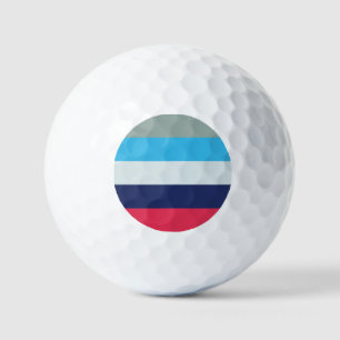 Blue And Burgundy Stripes Golf Balls