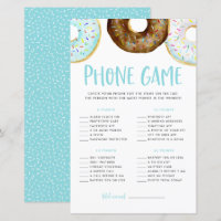 Blue and Chocolate Doughnuts Baby Shower Phone Gam