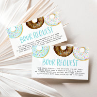 Blue and Chocolate Doughnuts Book Request Card