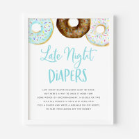 Blue and Chocolate Doughnuts Late Night Diapers Ga