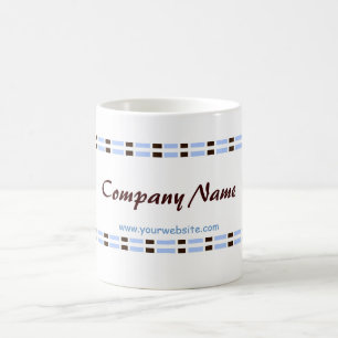 Blue and Chocolate Link Office Design Coffee Mug