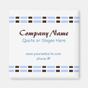 Blue and Chocolate Link Office Design Magnet